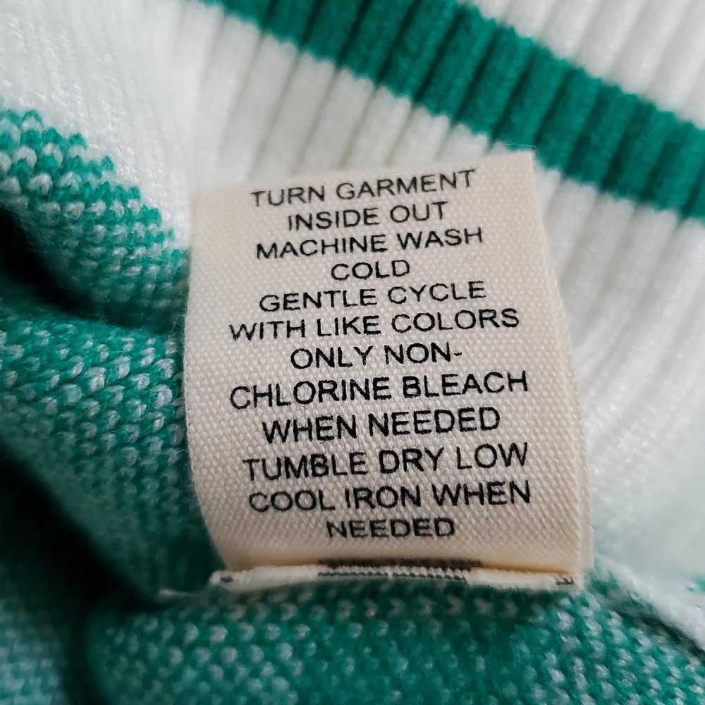 Marled Green Checkered Gold Button Cardigan Size XL
